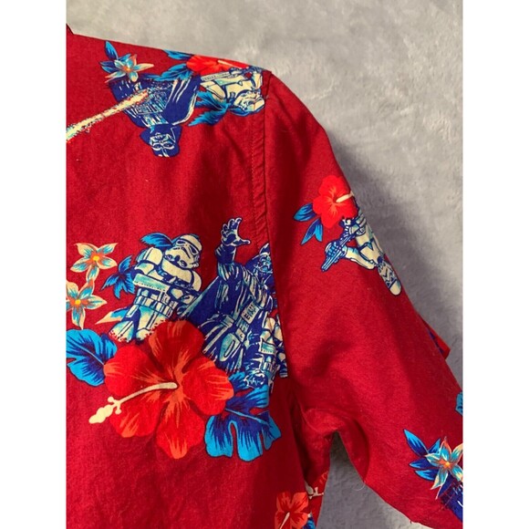 Star Wars Hawaiian Shirt Darth Vader Short Sleeve Button Down Mens Small Aloha - Picture 9 of 14